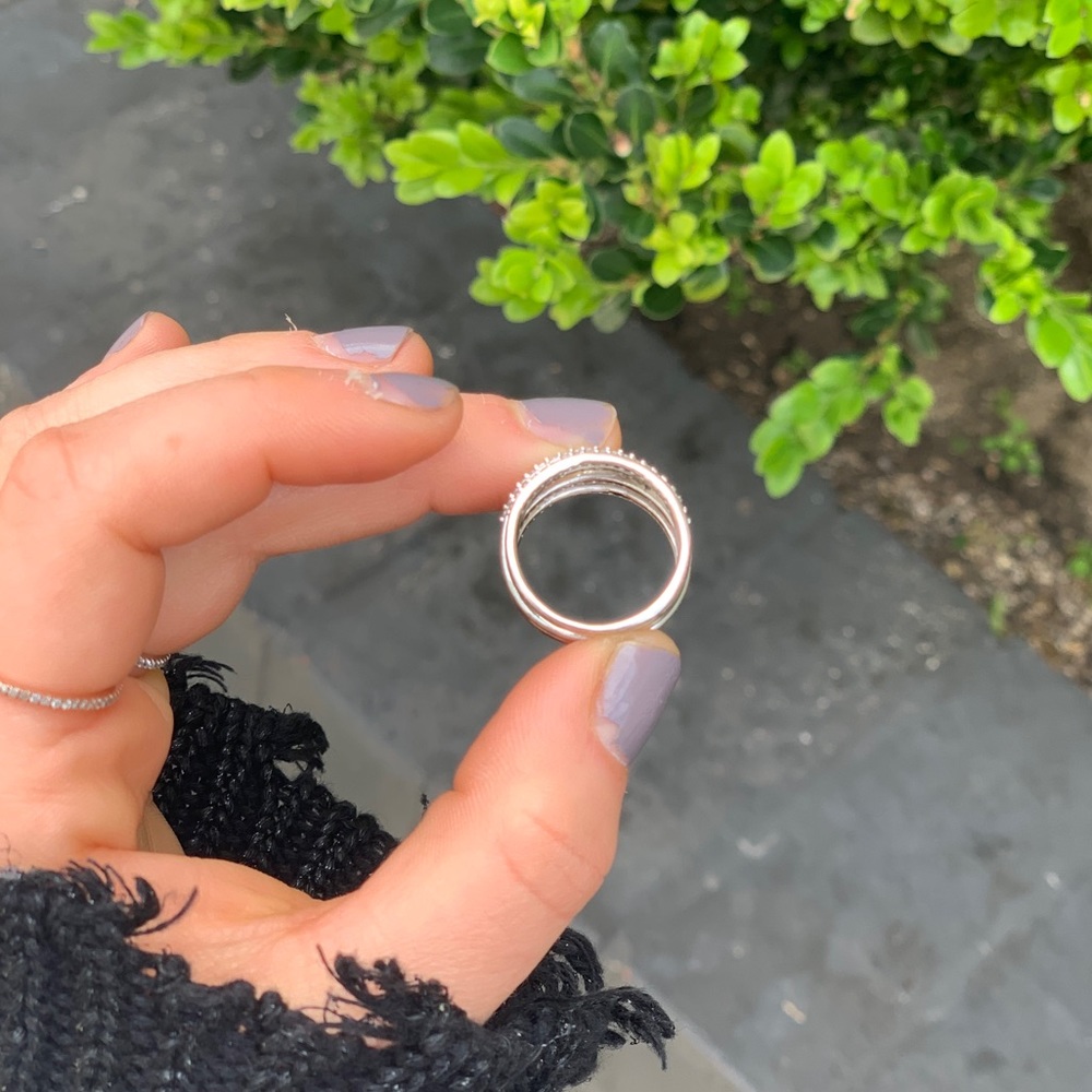 Silver layered ring - Picture 5 of 8